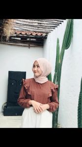 Diandra Blouse Cringkle Airflow Atasan Wanita Korea Style