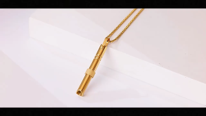 Whistle Breathlace Necklace – Titanium Steel for Quit Smoking Stress Relief & Mindful Breathing