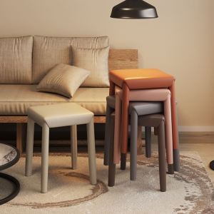 Saddle Stool Leather Dining Chair Home Use Italian Minimalist Ergonomic Restaurant Bar Chair Nordic Luxury Saddle Chair