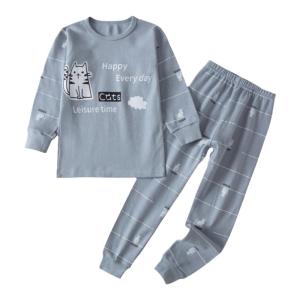 Boys Pure Cotton Sleepwear Warm Underwear Set A-Class Baby Long Sleeve Pants Long Pants Comfortable Breathable Home Clothes