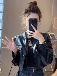 Spring Autumn 2025 Short Style Womens Jacket Popular Design Sensation Early Spring Fashionable Leather Coat Ladies Trend