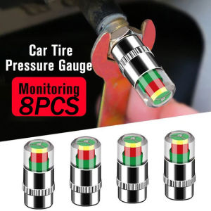 8 cái lốp xe hơi chỉ số áp suất đồng hồ đo áp suất lốp chỉ số cảnh báo giám sát nắp van cảm biến van bên ngoài phát hiện