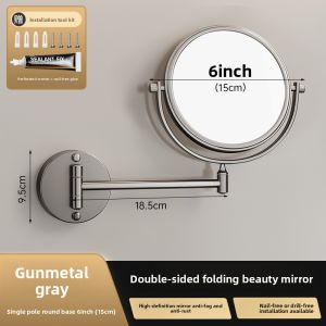 ZHUOLESHI | Foldable Expandable Drill-Free Magnifying Bathroom Mirror