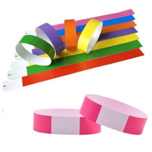 600pcs Waterproof Events Wristbands Disposable Paper Wristbands for Party Events and Swimming Waterproof Hand Bands Neon WristBands for Events Concert Wristbands Adhesive for party