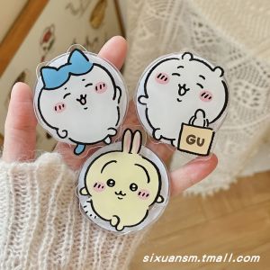 Cute Cartoon Chiikawa Magsafe Magnetic Absorption Phone Stand Foldable Retractable Rotatable Airbag Ring Holder Support Seat for Mobile Phones