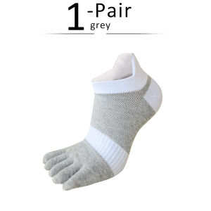 Large Size Toe Sport Socks Man Mesh Business Sweat-Absorbing Shallow Mouth Striped Fitness Travel 5 Finger Socks Plus EU43-47