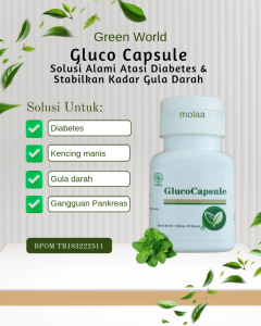 Green World Gluco Capsule | Obat Herbal Gula Darah Tinggi