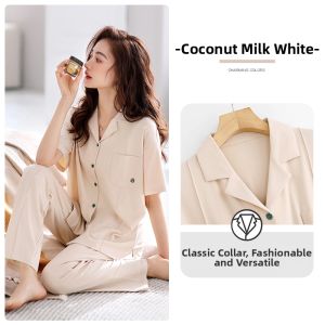 JIALEFEN | Summer Cotton Womens Sleepwear Set