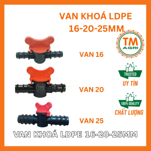 BỊCH 20 CÁI Van khóa ống LDPE 16mm-20mm-25mm hai đầu gài chuyên dùng trong hệ thống tưới cây tự động