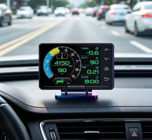 New XS OBD2 GPS Speedometer HUD with Clock Digital Gauge Cluster for Car Multifunction Display