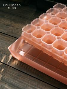 High Square Plastic Flower Pots with Tray Drip Tray for Succulent Plants Balcony Hydroponics Lampshade Seedling Tray