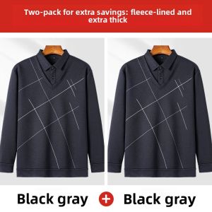 TIANJIANG | Warm Two-Piece Fleece-lined Top for Elderly Men