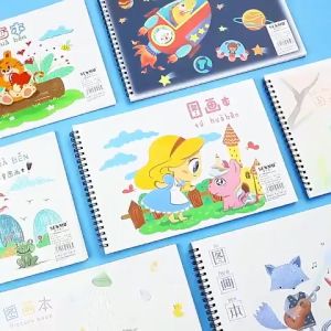 Sketchbook A4 Buku Gambar Astronot / Dinosaurus / Cute Anak Jilid Spiral Kertas Tebal 30 Lembar