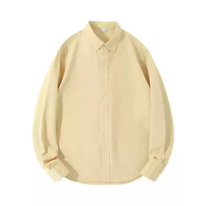 French Blue Pure Cotton Shirt Womens Fresh Loose Versatile Slimming Commute Simple Layering Outerwear Top