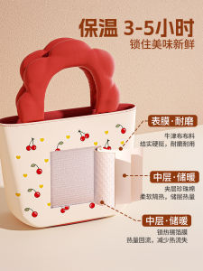 Insulated Lunch Box Bag Portable Handbag for Office Workers And Students Bento Box Bag Food Preservation Container Small Kitchen Rat