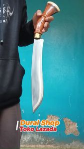 Golok Kerja Golok Kebun Lengkung Mode Kukrii YD Sarung Ukir Panjang