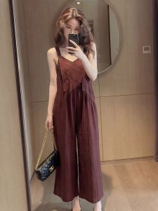 YIKEMAI | Plus Size Retro Slimming Wide Leg Overalls Summer