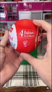 NEW My Mini Baby Surprise Ball 4 Babies to Collect by ZURU Mini Baby Dolls Set with Cradle Blindfold Blanket Gift Toy