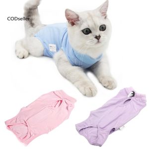 Pets Cat Kitten Recovery Weaning Suit Breathable Elastic Soft Clothes Vest Coat