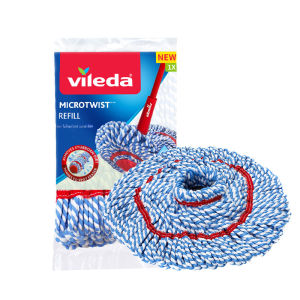 Vileda Classic Manual Self-Winding Mop Head Replacement Duster Push Head Rotating Water Cloth Mop Head Household Cleaning Tool