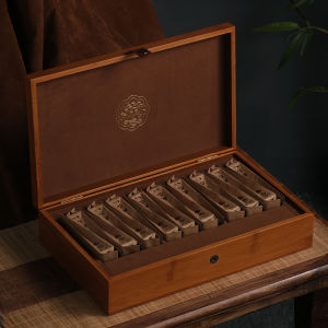 Hộp Đựng Trà Cao Cấp Bằng Tre Đơn Giản Hộp Quà Tặng Đựng Trà Trắng Trà Đỏ Trà Đá Trà Pha Trà Đa Năng Hộp Đựng Trà Phong Cách Trung Hoa Cổ Điển