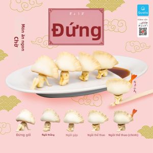HULUXIONGDI | Đồ Chơi Capsule Gyoza Ngồi Chính Hãng