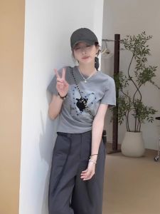 SUSHOUWANGE | Áo Thun Tay Ngắn In Hình Thời Trang