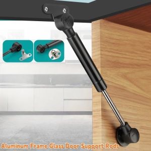 Ultra-Short Gas Struts Aluminum Frame Support Rod for Glass Doors&Cabinets Adjustable Hydraulic Air Pressure Brace Home Hardware