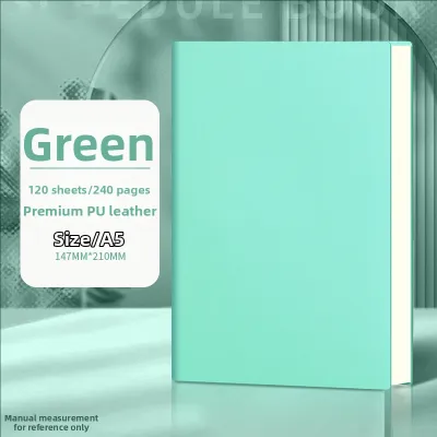 Elegant Soft Leather Thick Lined Notebook A5