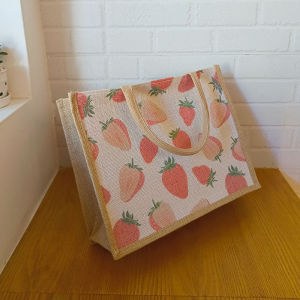 A4 Hand Bag File Bag Material Linen Bag Zipper Female Bag Student Teacher Book Bag Hand Cloth Bag Birth Inspection