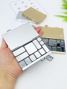 Ultra-Thin Double-Layer DIY Magnetic Makeup Palette Portable Cosmetic Palette Separate Blush Eyeshadow Disk Empty Box Sub-Package Disk