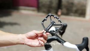 West Biking | WEST BIKING Lightweight Aluminum Alloy Bike Pedal with 3 Bearings MTB Road Bike Widen Anti-slip Flat Cycling Pedal Bike Parts