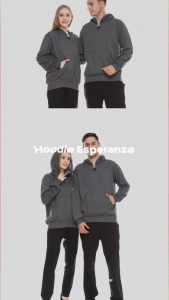 Hoodie Sweater Misty Gelap Jaket Polos Fleece Super Esperanza Outwear Pria Wanita