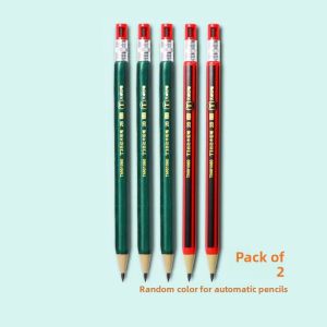 2B Automatic Pencil Push-Type Primary School Student Thick Pen Core 2.0 Simulation Wood Pencil Not Easy to Break Children Pencil Thick Core