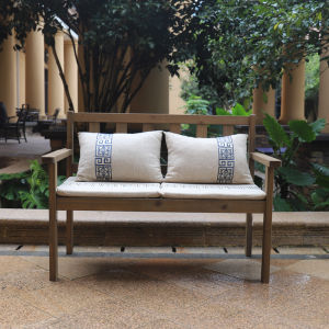 Double Sofa Long Chair Modern Simple Home Casual Living Room Outdoor Retro Balcony Solid Wood Armchair Stool