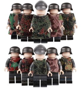 Military Scenarios Accessories Camouflage Coat Windbreaker Brick Toys for Children over 14 Years Old Male And Female Universal