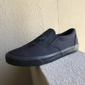 Mens Casual Canvas Shoes Old Beijing Style Sneakers with Embroidery and Car Suture Design Breathable Flat Heel Rubber Sole