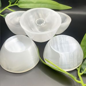1pc Selenite Plate Stone Natural Gemstone Crystal Bowl Home Decor Perfect For Weddings Birthdays Anniversaries