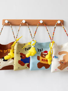 Summer Handbag Womens Mobile Phone Bag Student Childrens Small Cloth Bag Korean Style Canvas Handbag Soft Magnetic Buckle
