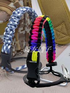 Handcrafted Outdoor Large Belly Cup Hanging Rope Mountain Climbing Buckle Space Pot Handheld Rope Bright Color Womens Cup Cover Handheld Strap