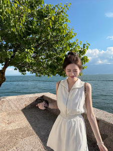 OIOI ESSE | Đầm Tencel Linen Thanh Lịch Có Dây Kéo Mùa Hè Giúp Thon Eo
