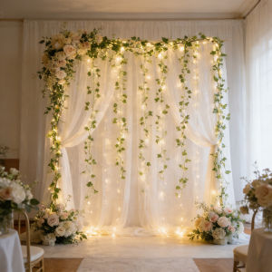 2/5/10M Flower Green Leaf String Lights Artificial Vine Fairy Lights Battery Powered Tree Garland Light for Wedding Home Decor