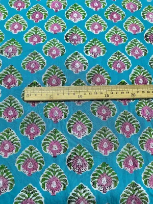 Handmade Indian Cotton Block Printing Fabric Domestic Long Staple Cotton Tabletop Printing New Alternative to Xinjiang Cotton