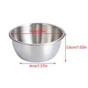 Cốc Đựng Nước Chấm Tròn Mini Có Thể Tái Sử Dụng 50/60ml Làm Bằng Thép Không Gỉ 304 Dùng Cho Người Ăn Bàn.