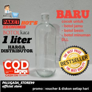 BOTOL BENSIN/BOTOL JAMU/PAKET 8BOTOL/BOTOL KACA+TUTUP