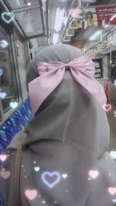 MURAH Viral Pita satin cantik aksesoris ria ricis / Konektor Masker Pita Satin / Pita Cantik Aksesoris
