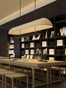 MUMUDENGSHIGUAN | Chinese Zen Style Fabric Restaurant Pendant Light