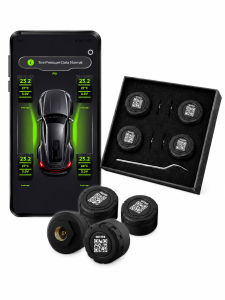 Wireless Bluetooth Tire Pressure Monitor APP Real-Time Pressure Temperature Alarm，for RV SUV MPV Van Car Motorcycle Scooter ATV