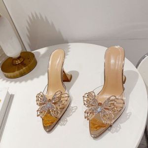 Sepatu High Heels DCollection RB 03 Sandal Heels Pesta Wanita Hak Kaca 7 Cm Liyke Butterfly