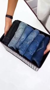 ForestM กล่องผ้าพับได้ กล่องลิ้นชักเก็บเสื้อผ้า กล่องเก็บกางเกง ที่เก็บของ ช่องเก็บเสื้อผ้า กันฝุ่น แข็งแรง ทนทาน Clothing Storage ที่เก็บของ ช่องเก็บเสื้อผ้า